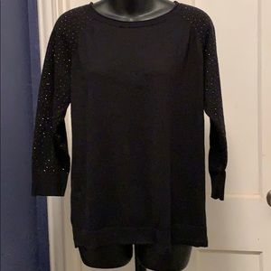 🦋 3 for $10 Black sweater with sparkle sleeves